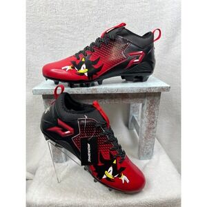 Phenom Men's Sonic The Hedgehog Red Black Football Cleats Size 13